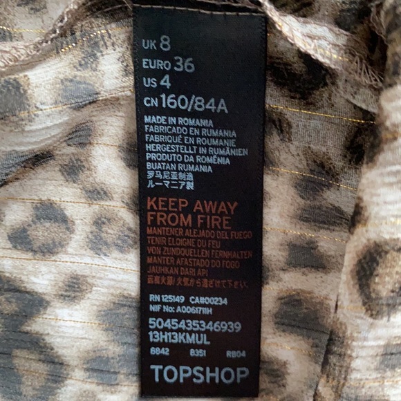 TOPSHOP leopard blouse - Picture 8 of 9